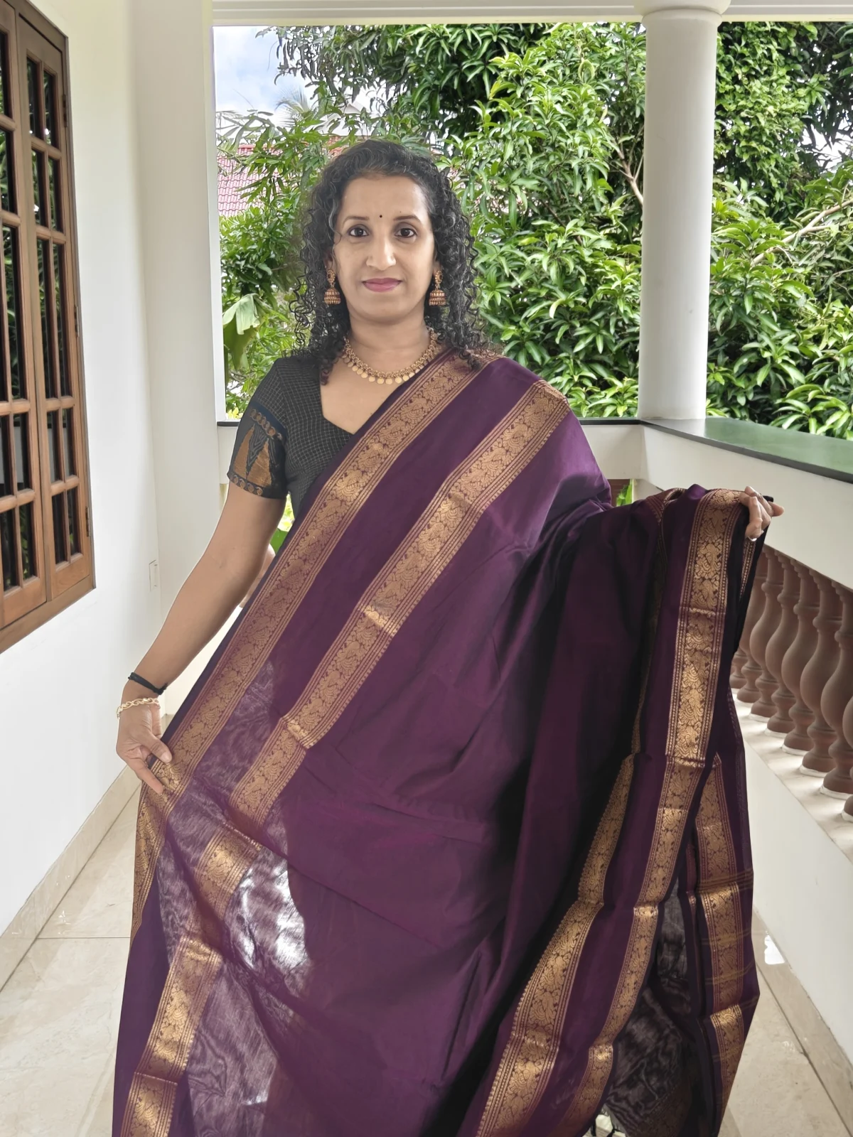 Purple Kanchi Cotton Saree Pkc025(1)